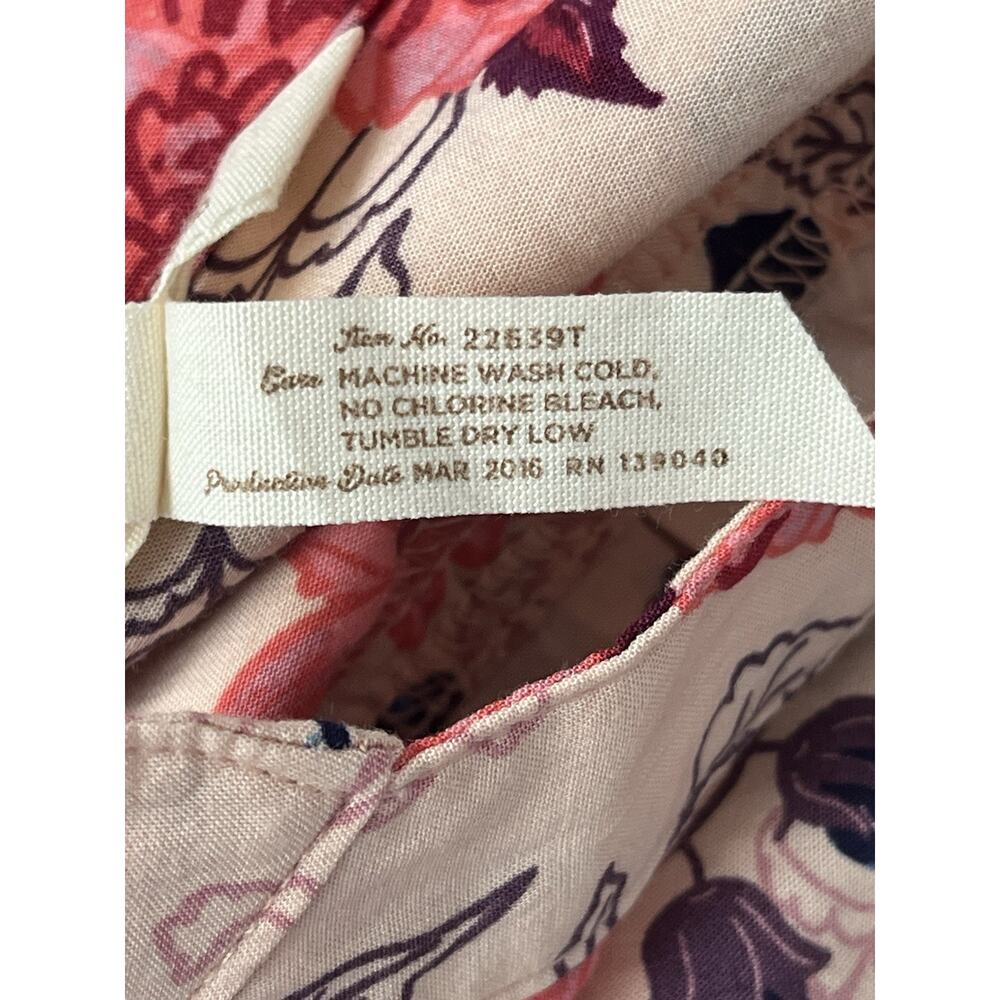 Matilda Jane Livery Millie Blouse Size S Peach Floral Henley Popover Top Boho - Picture 10 of 13